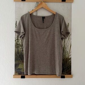 Joe's Jeans Silk Light Brown Short Sleeve Top